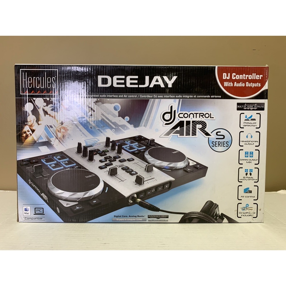 Hercules Deejay DJ Control Air S Turntable Controller Mixer Windows Compatible